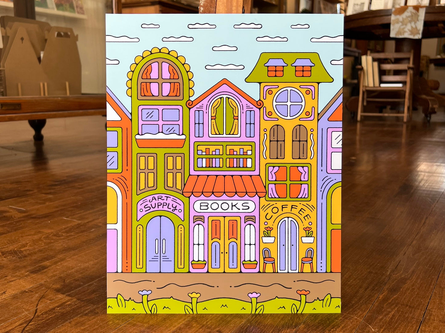 "Art, Books, & Coffee" - Print