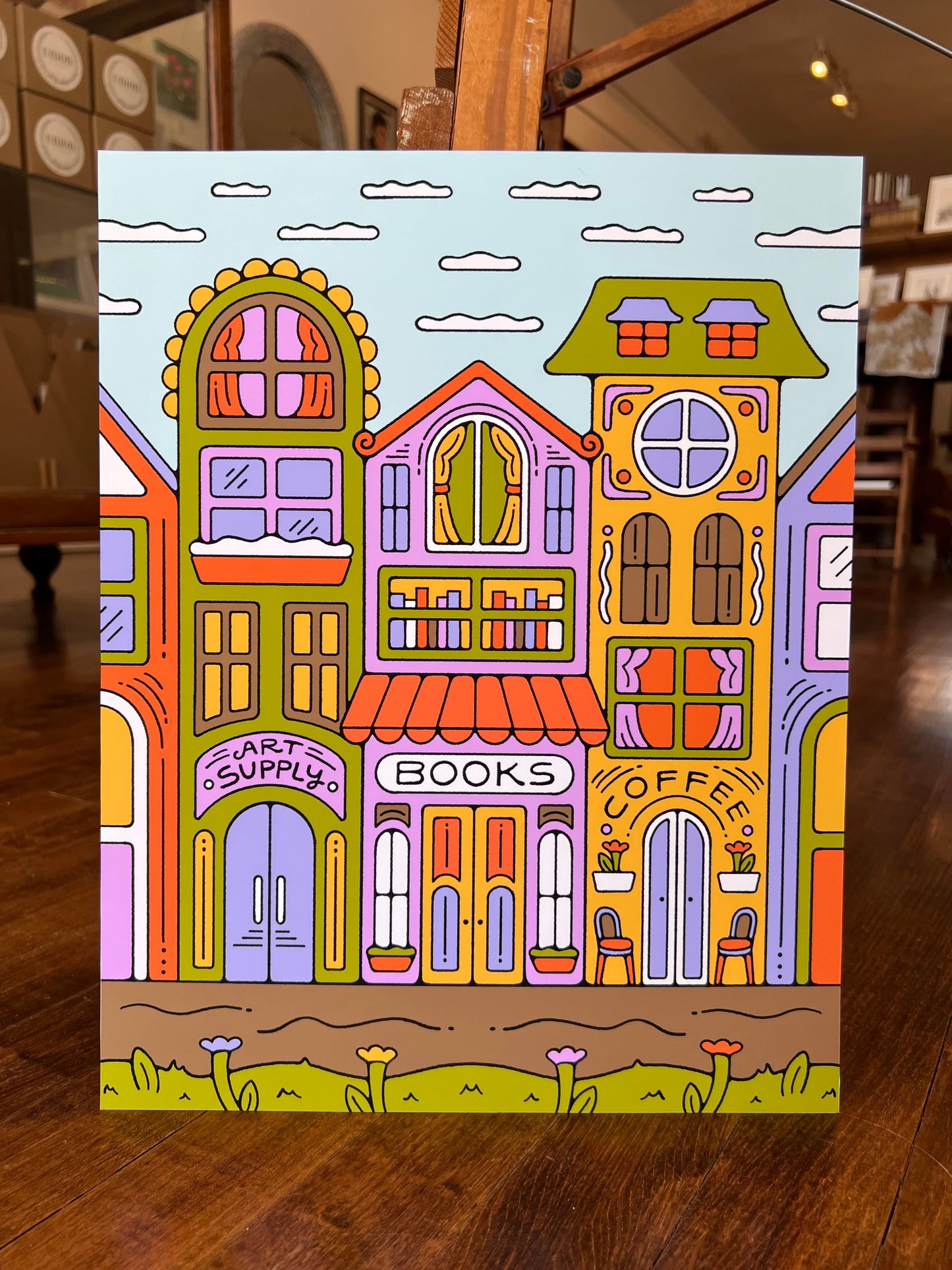 "Art, Books, & Coffee" - Print