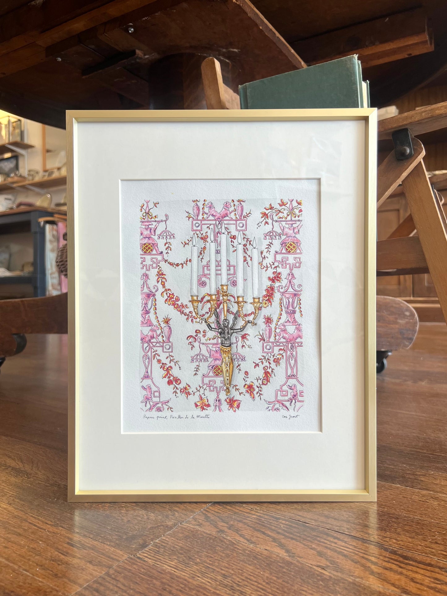 "Paper Print, Pavillon de la Muette" - Original Work