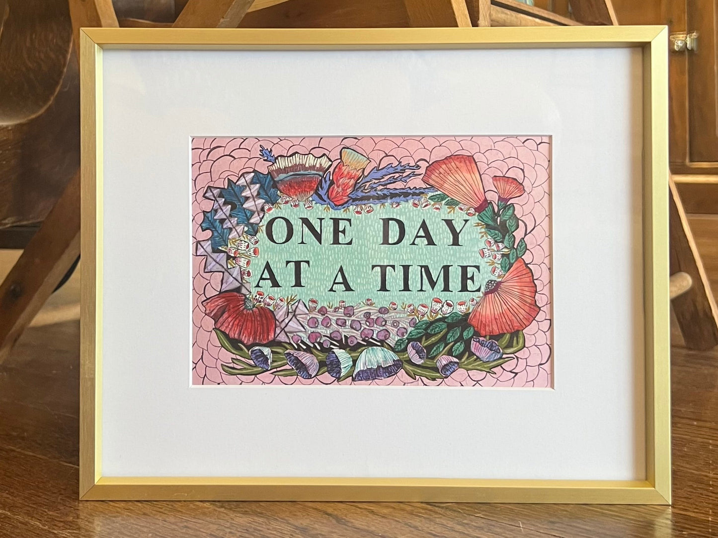 "One Day at a Time" - Framed Print