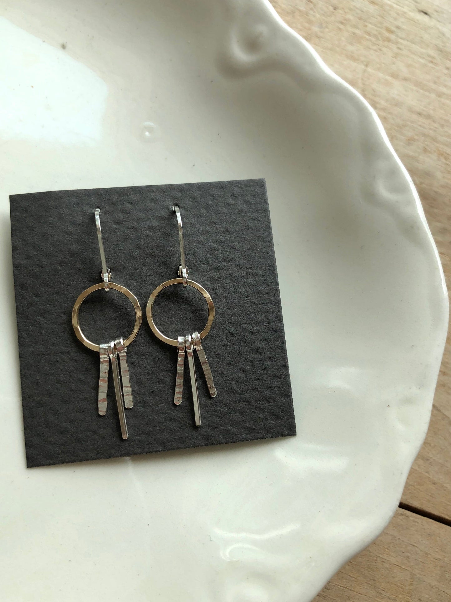 Two-Tone Fringe Earrings