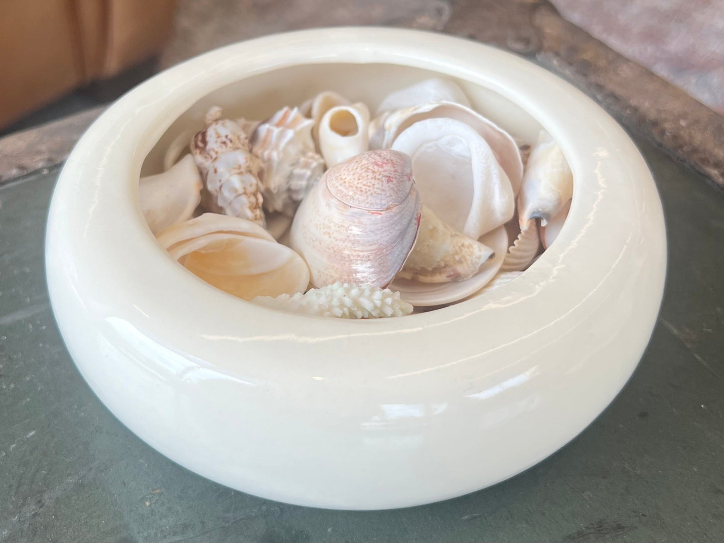 White Bowl of Seashells