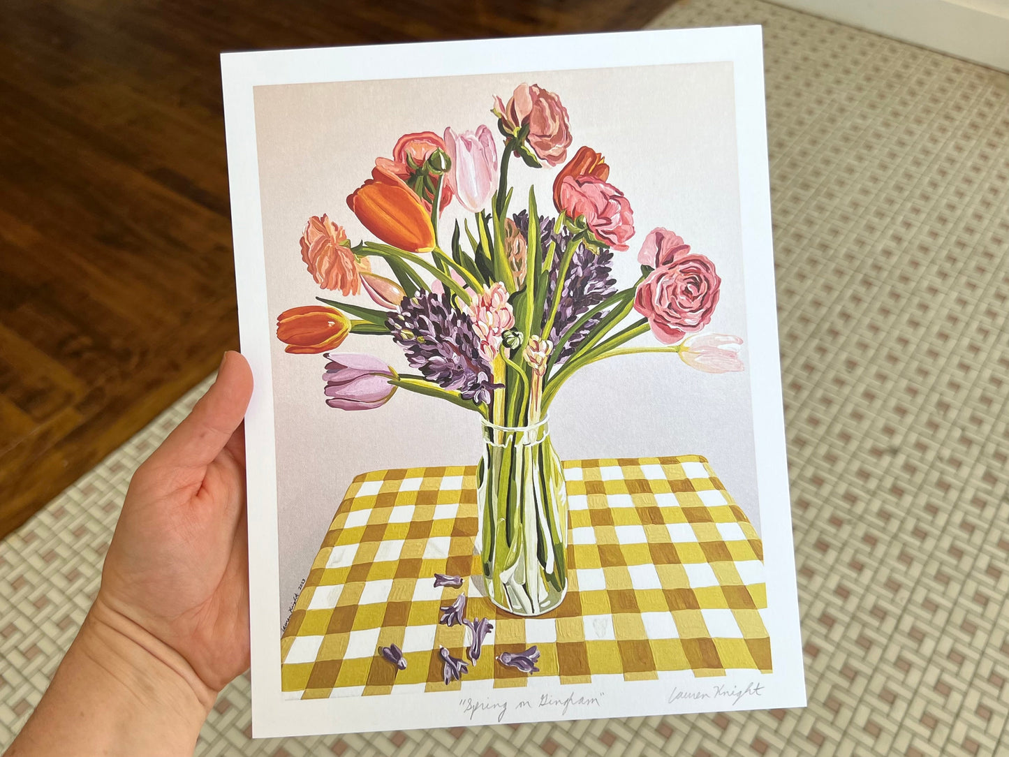 "Spring on Gingham" - Print