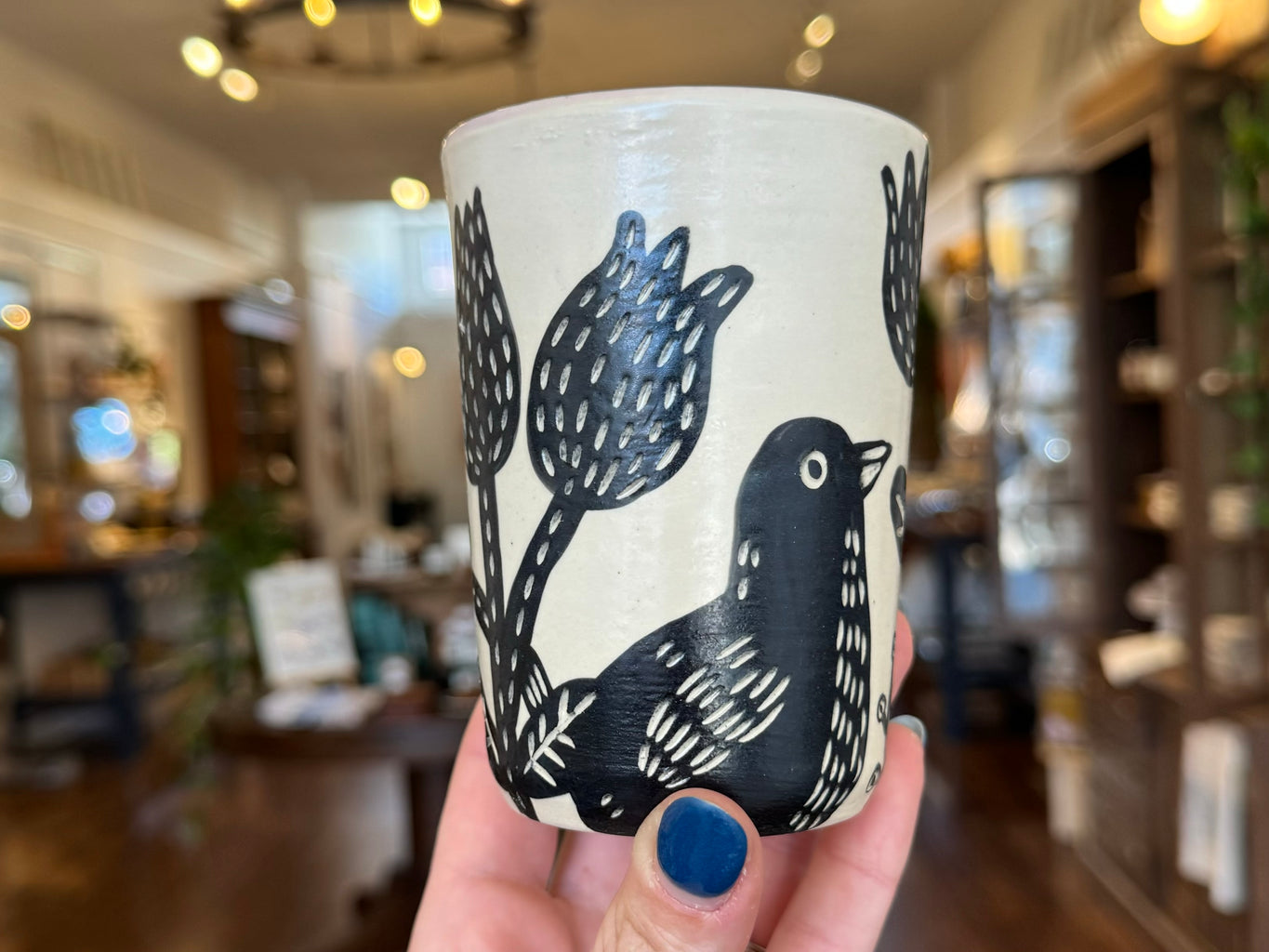 Bird- Handleless Medium Mug