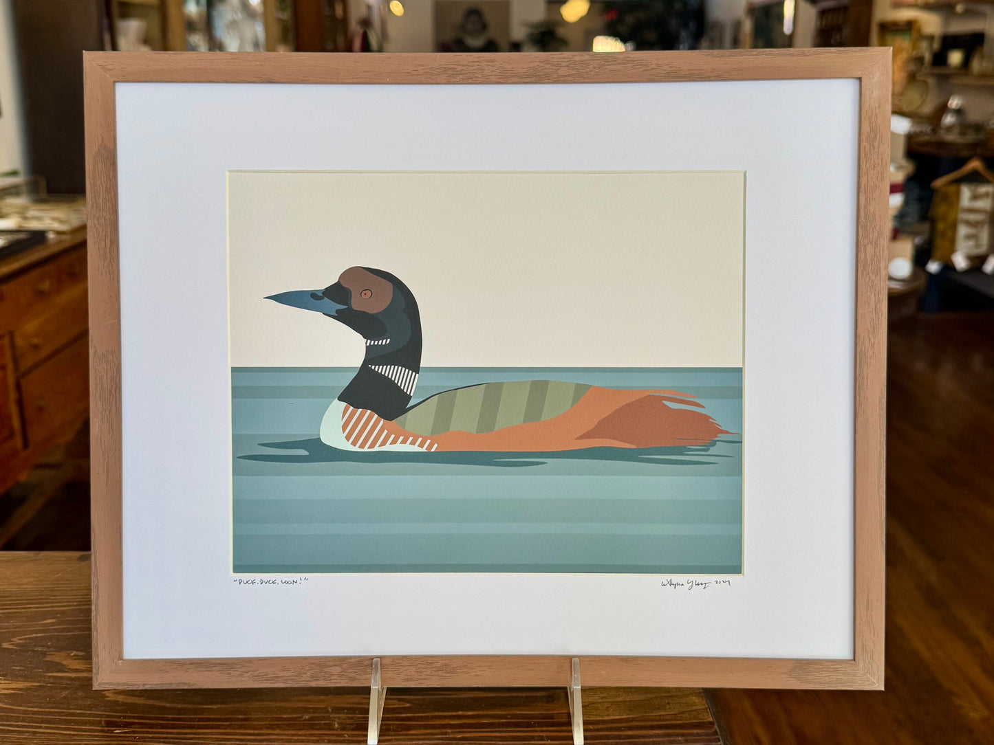 "Duck Duck Loon!" - Framed Print