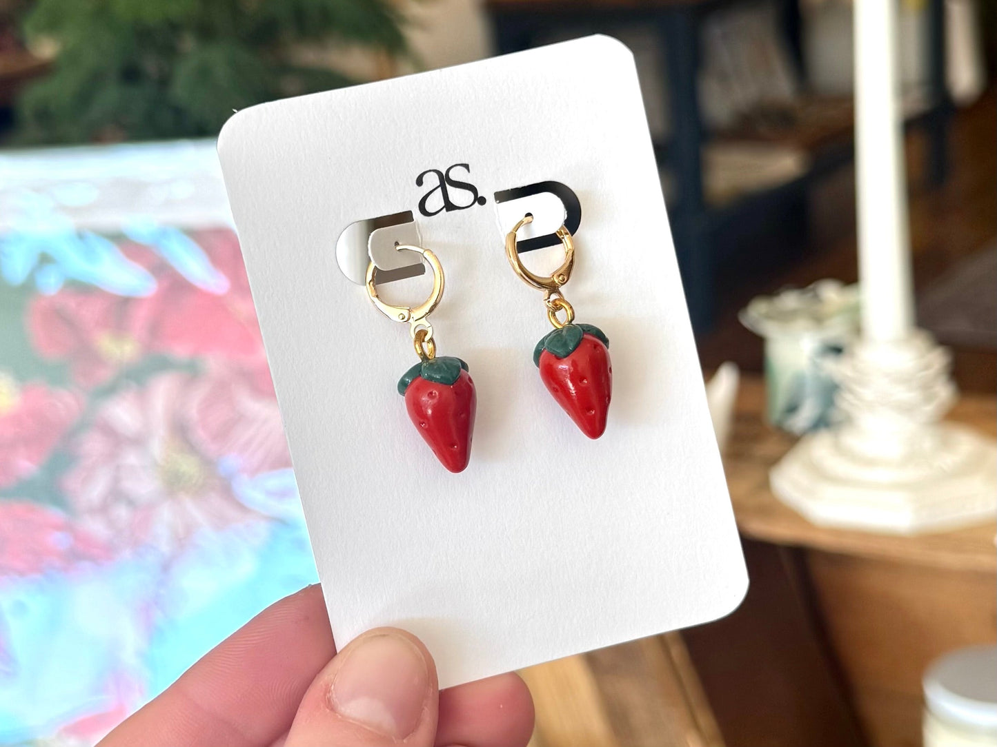 Strawberry Drop Earrings