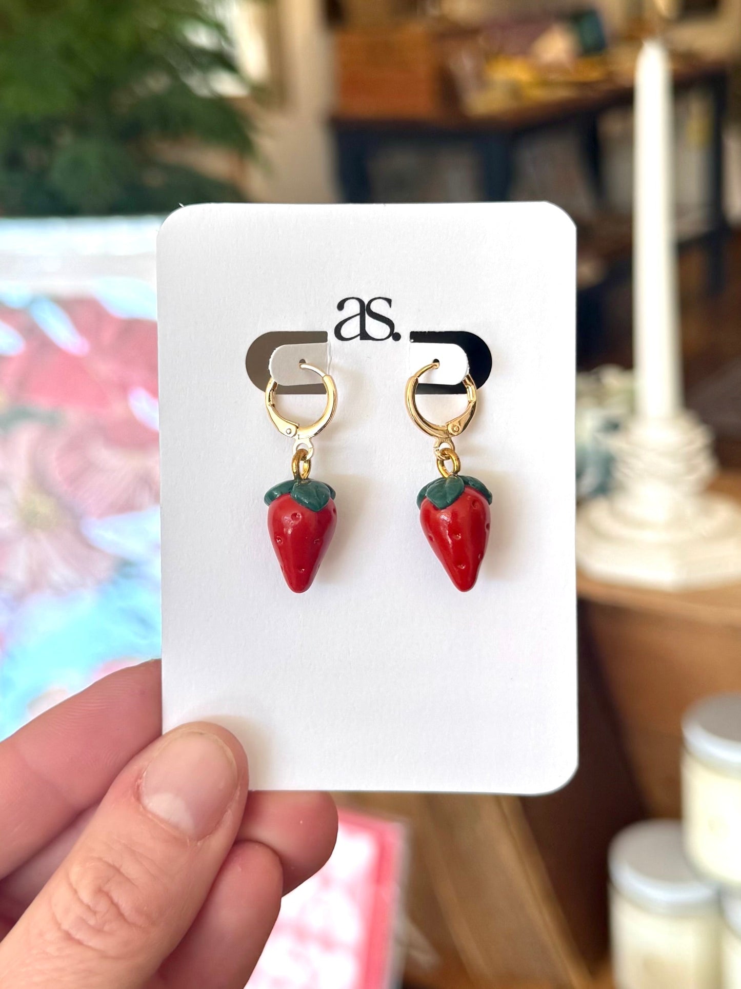 Strawberry Drop Earrings