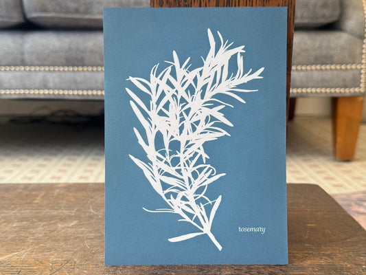 "Rosemary Cyanotype" - Print