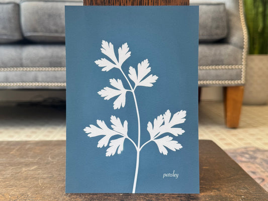 "Parsley Cyanotype" - Print