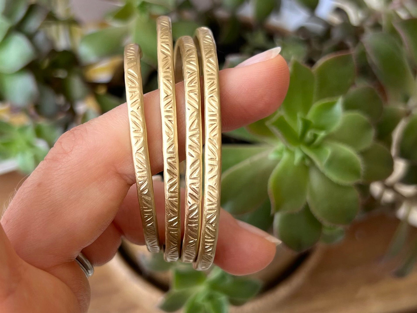 Stamped Brass Cuff