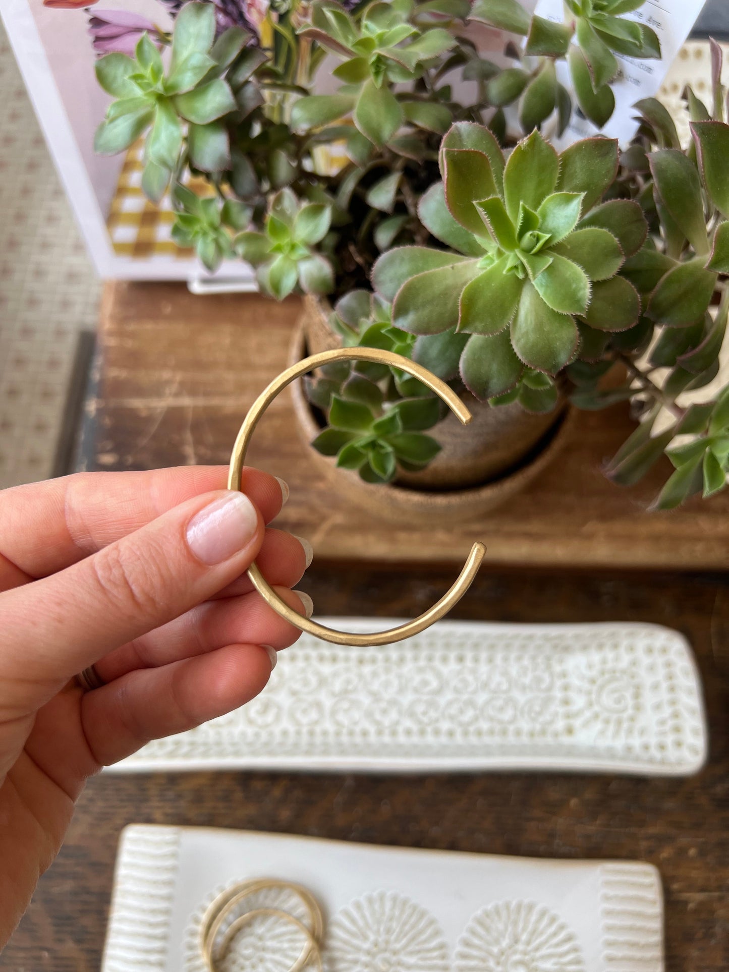 Stamped Brass Cuff