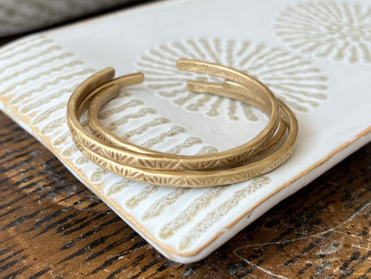 Stamped Brass Cuff