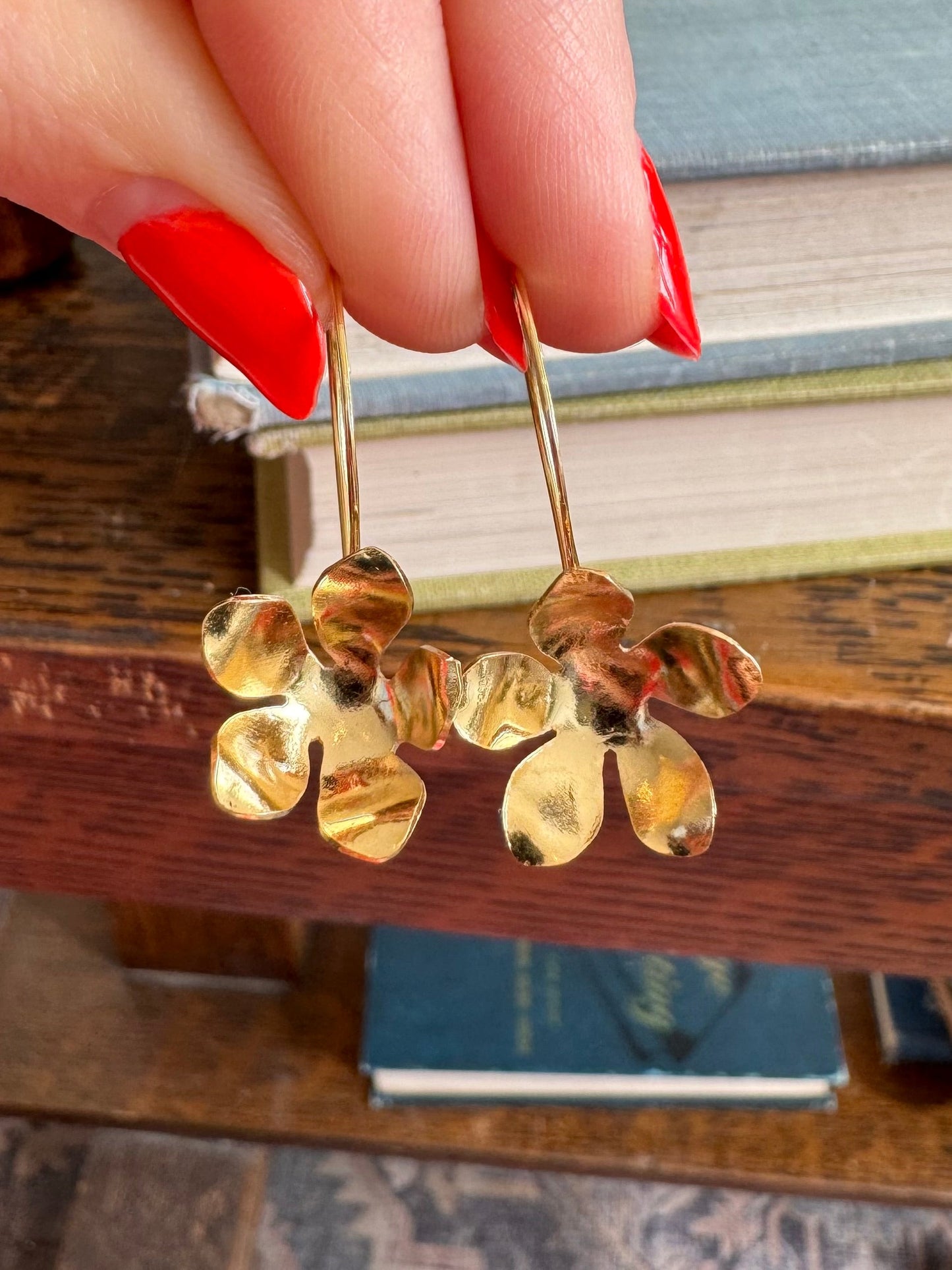 Hinged Flower Earrings