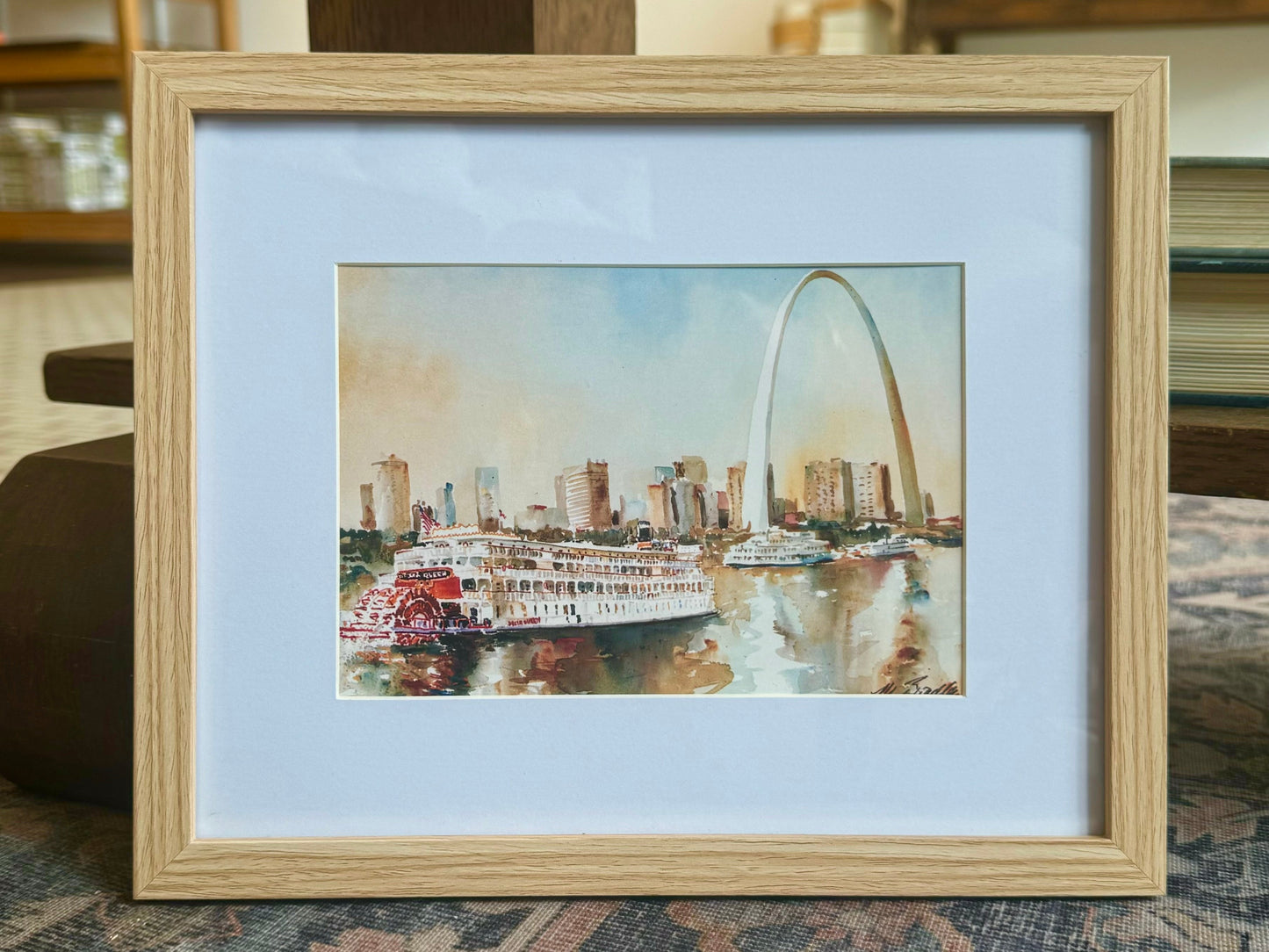 Framed Riverfront Postcard