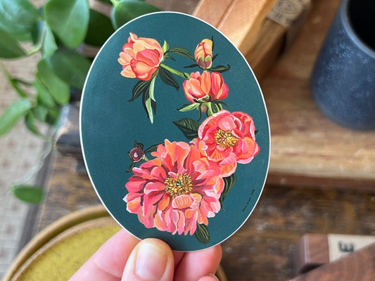 "Peonies" Sticker