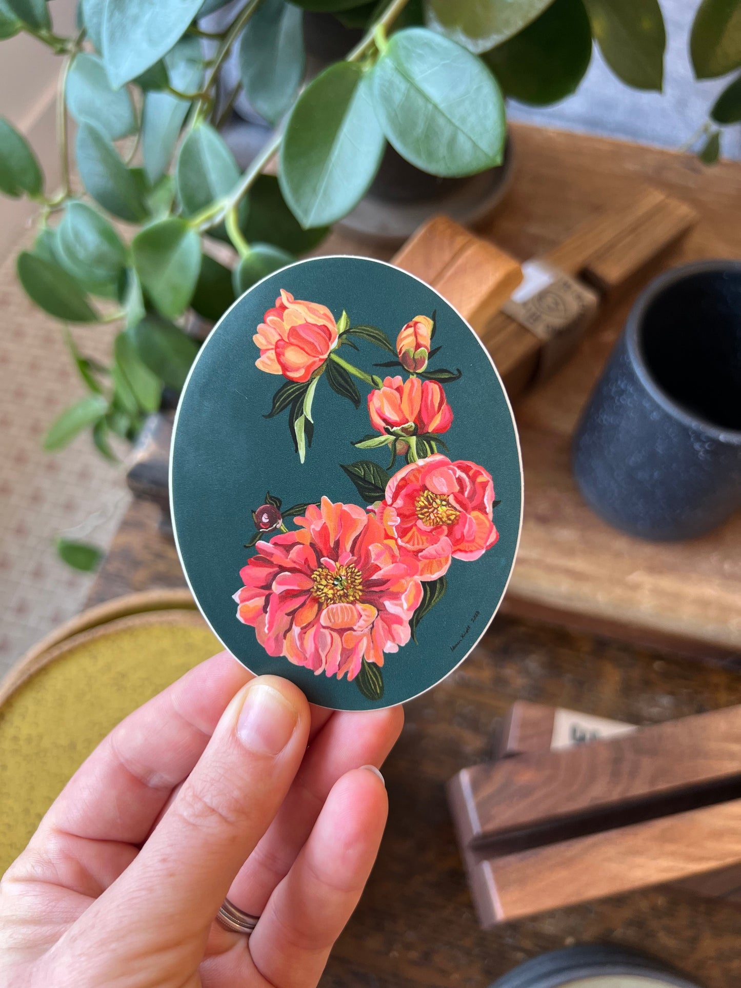 "Peonies" Sticker