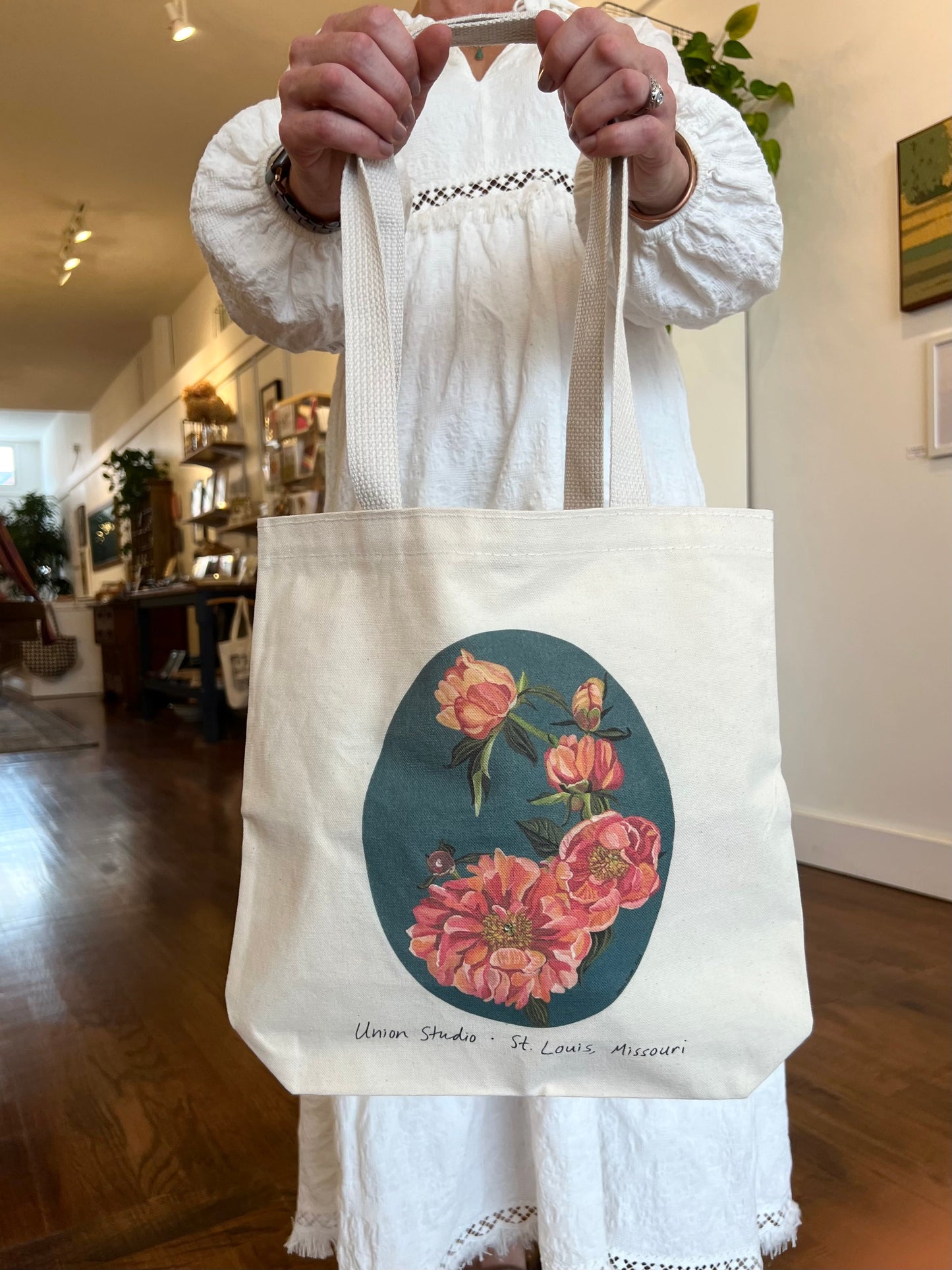 "Peonies" - Tote