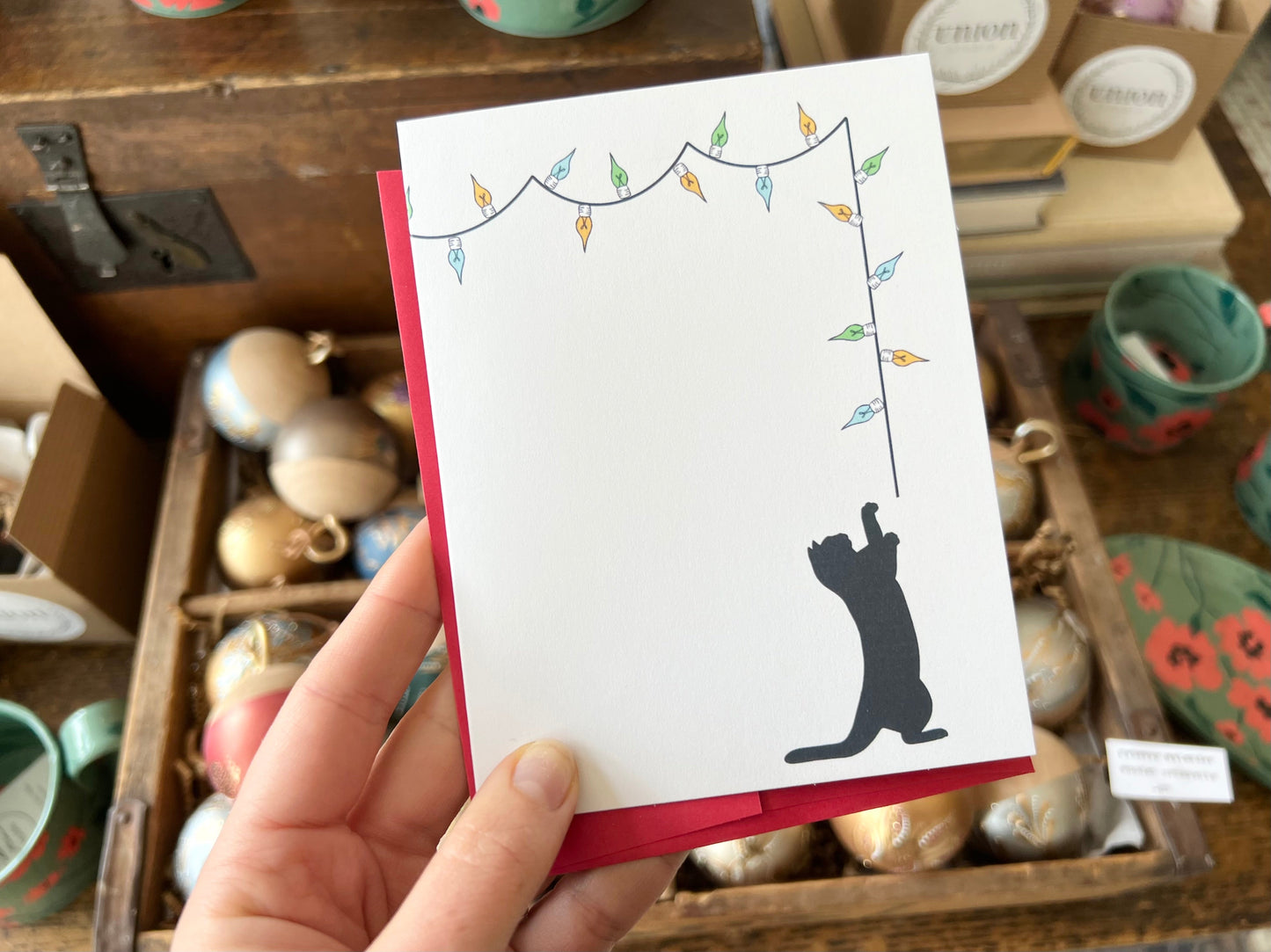 Christmas Cat Greeting Card