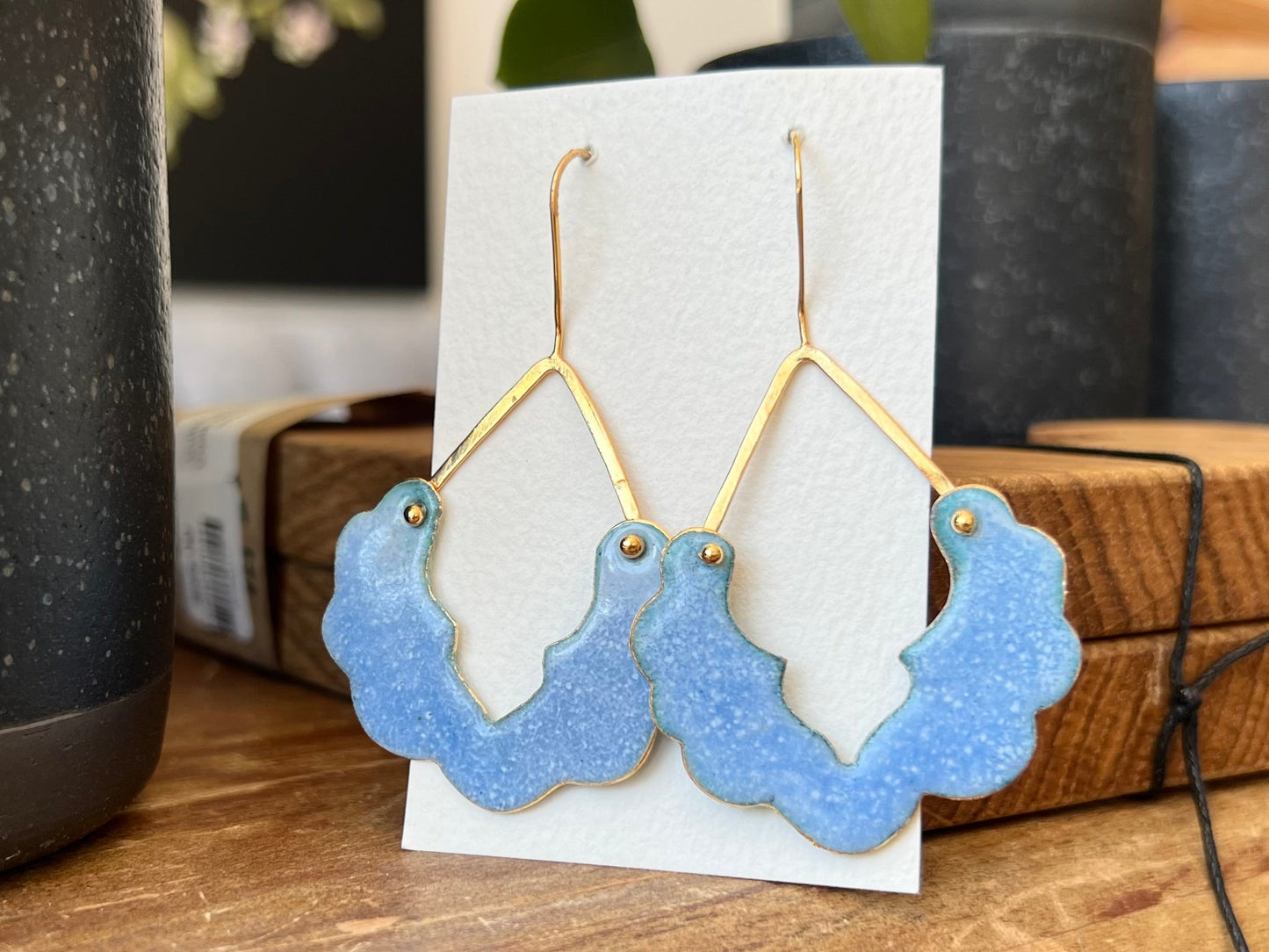 Moorish Arch Earrings - Denim