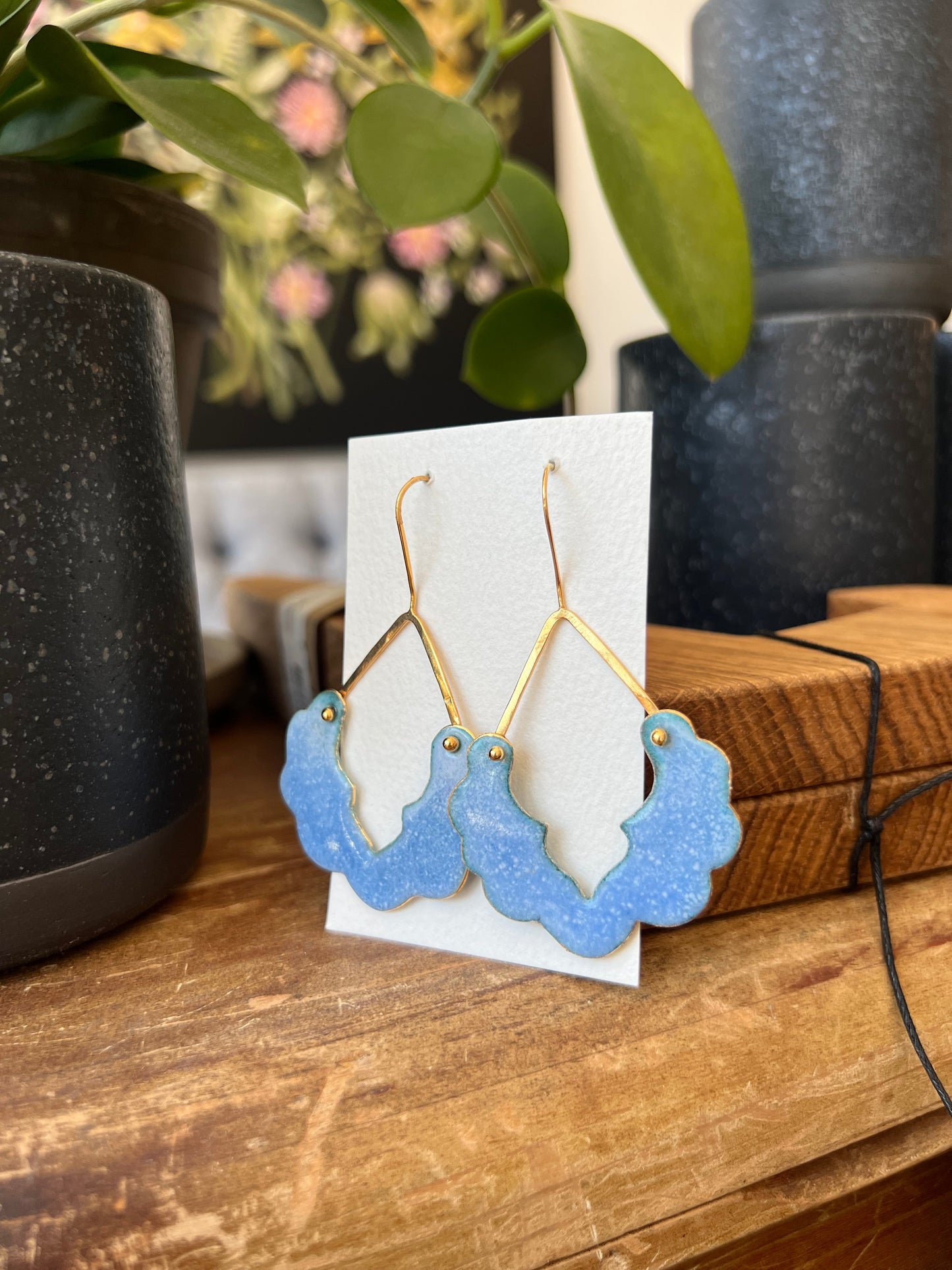 Moorish Arch Earrings - Denim