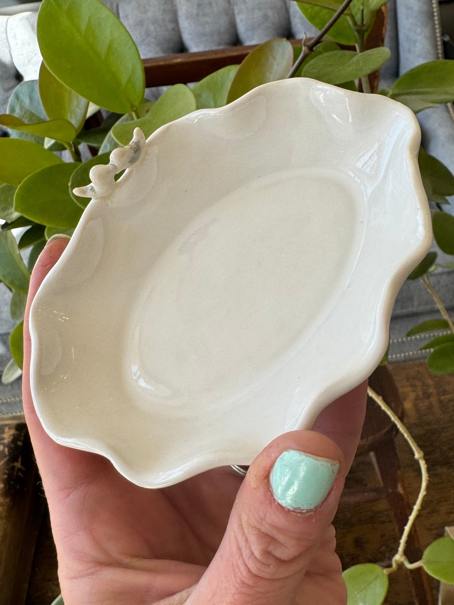 The Lovebirds Trinket Dish - Oval