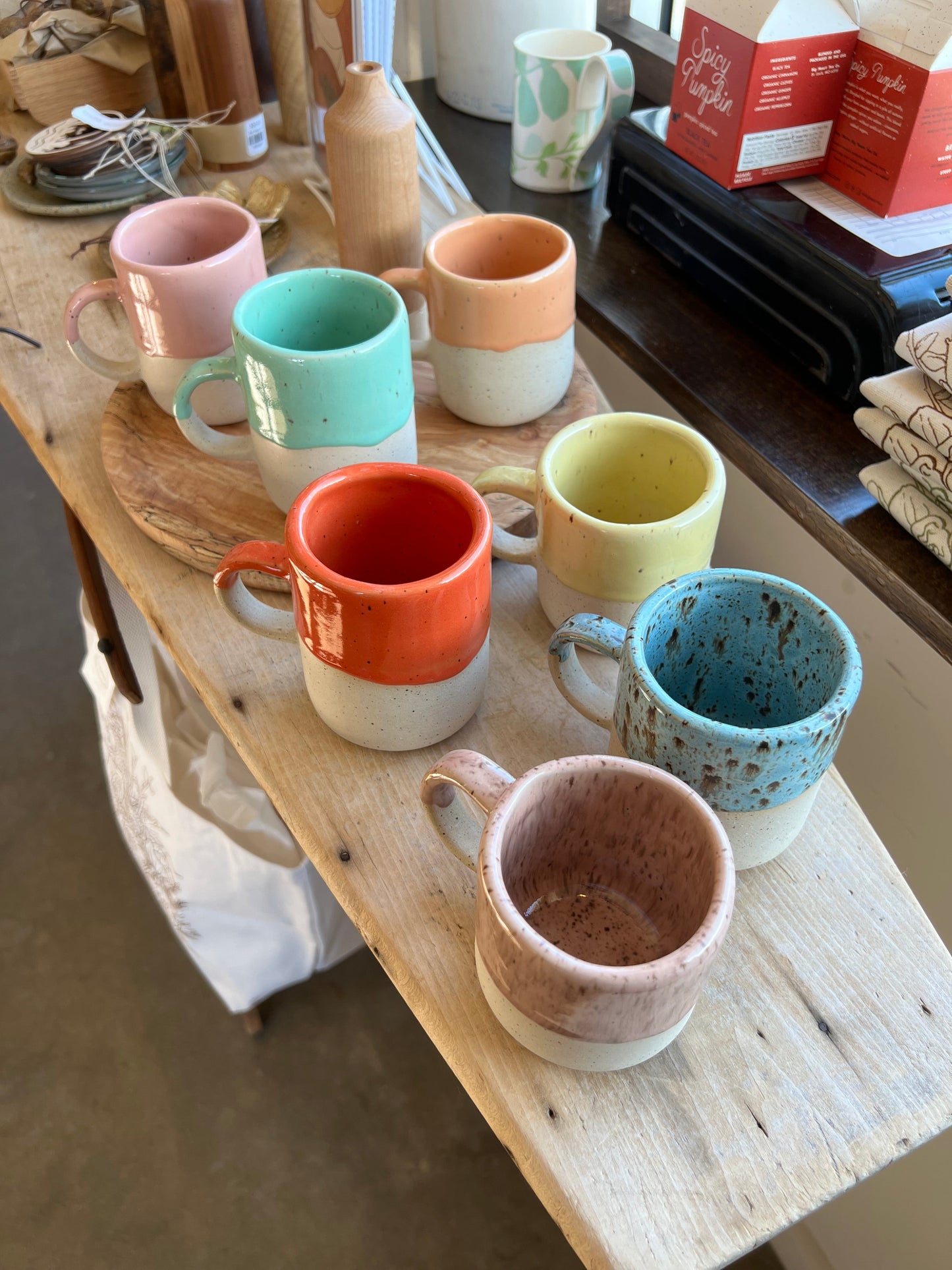 Half Glaze Mug - Assorted Colors