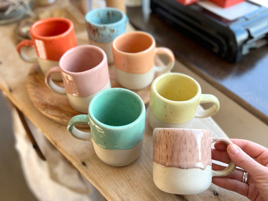 Half Glaze Mug - Assorted Colors