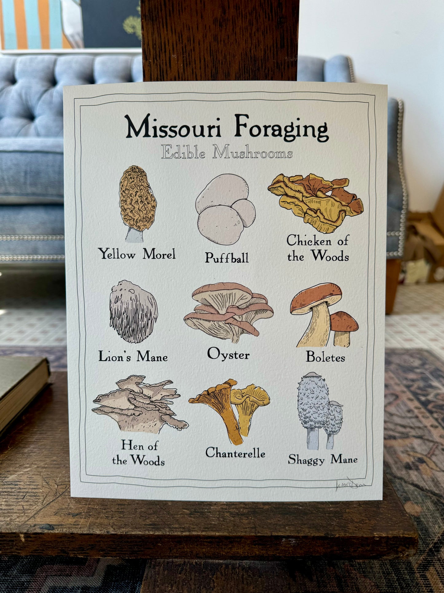 "Missouri Foraging: Edible Mushrooms" - Print