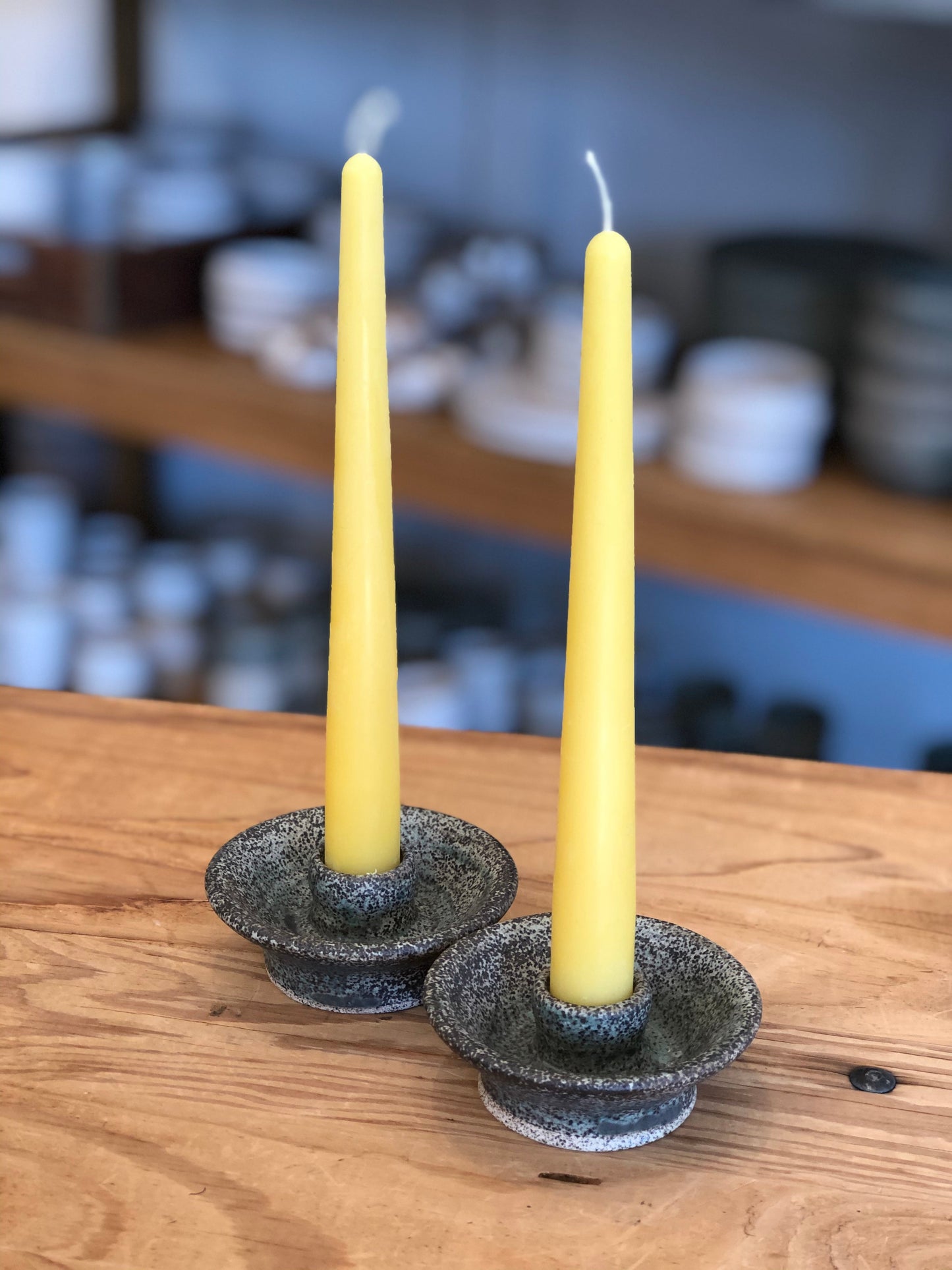 Candle Holders - Green