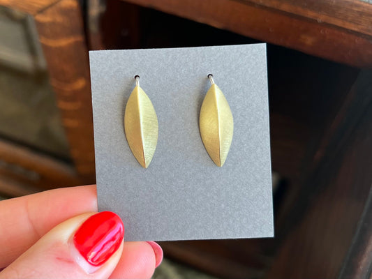 Pod Earrings - Brass