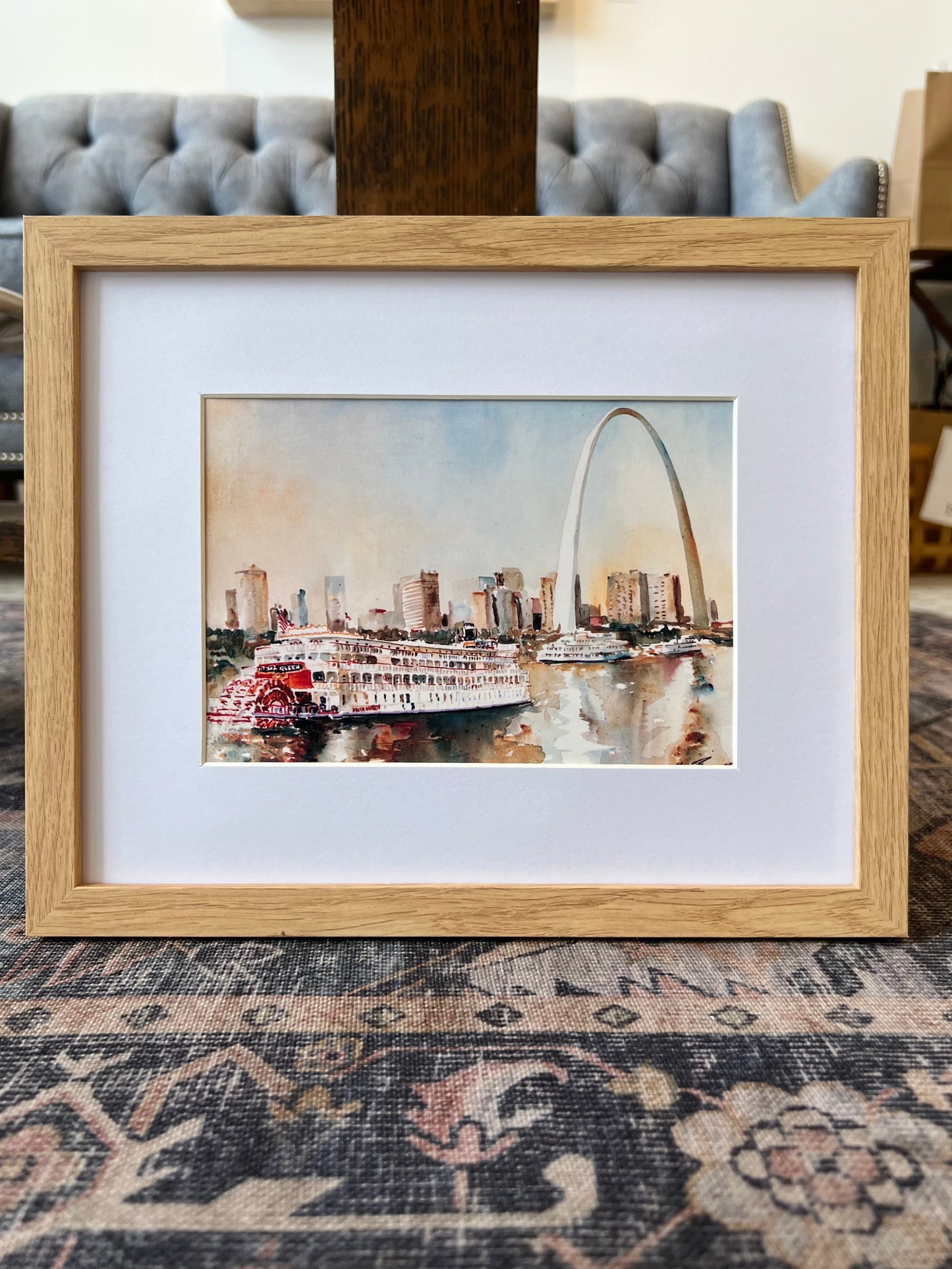 Framed Riverfront Postcard