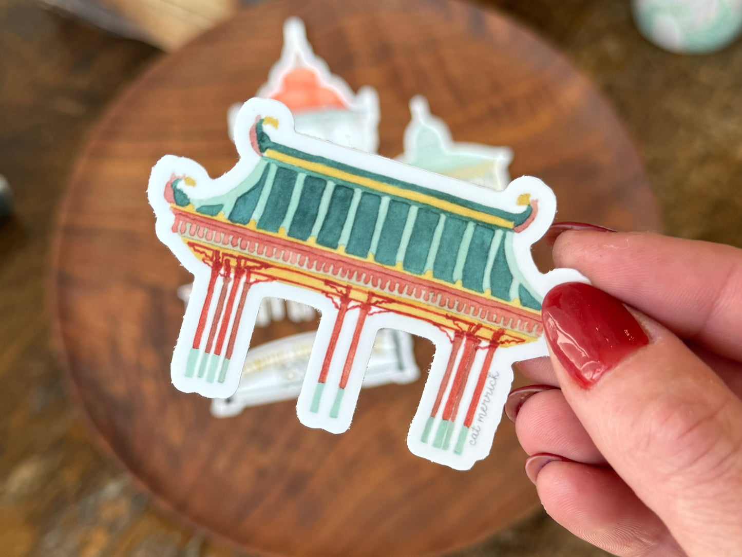 Chinese Pavilion Sticker