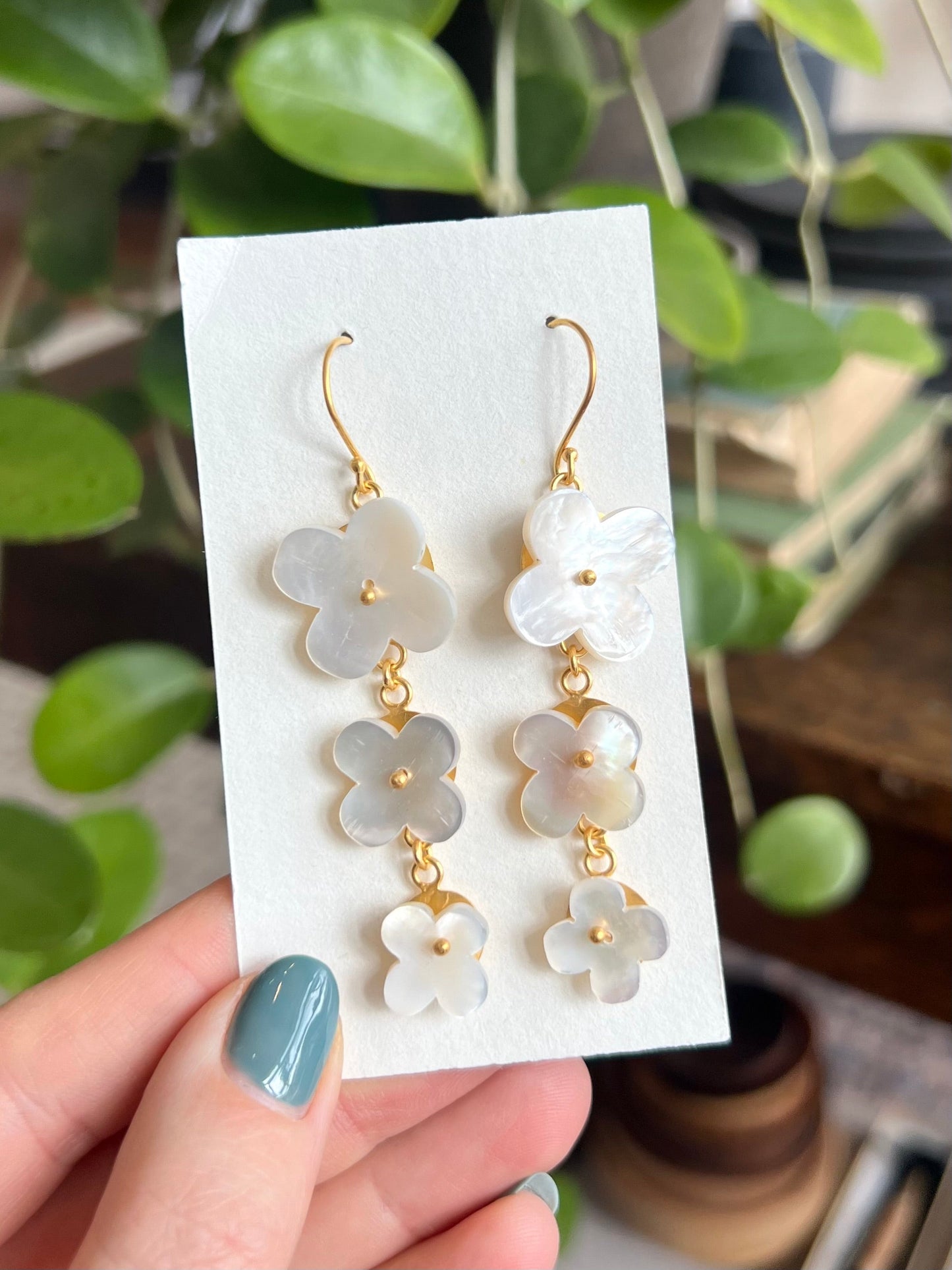 Mother of Pearl Dangle Earrings