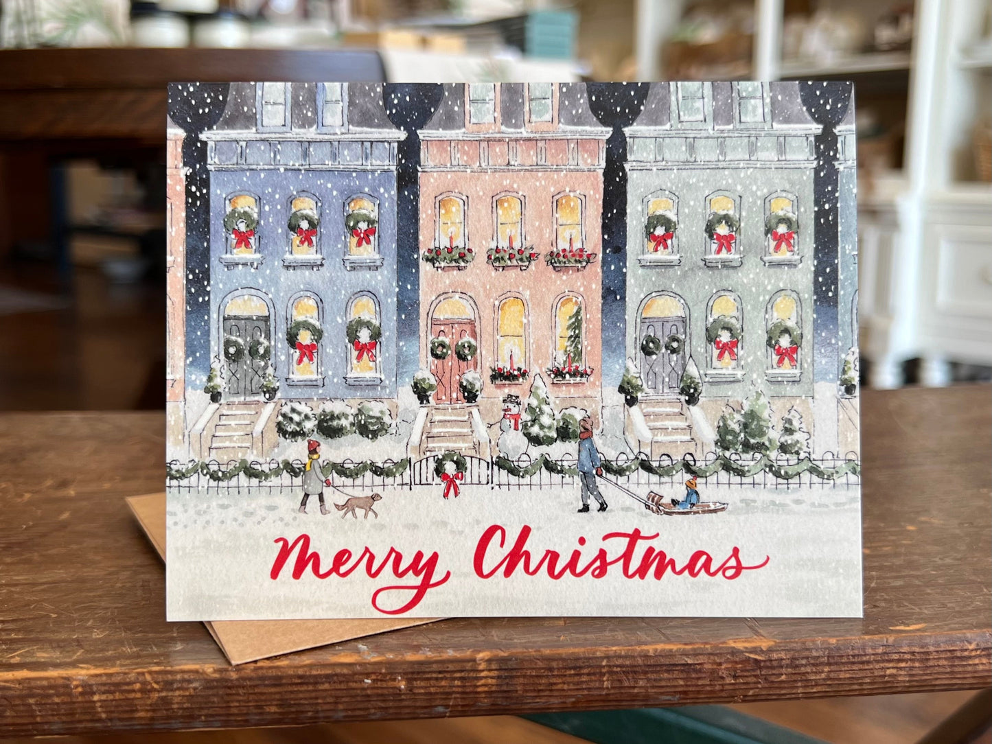 Winter Walk Greeting Card - Merry Christmas