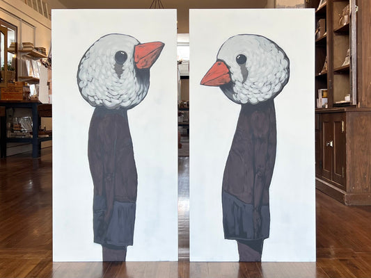 "The Finches" Diptych - Original Work