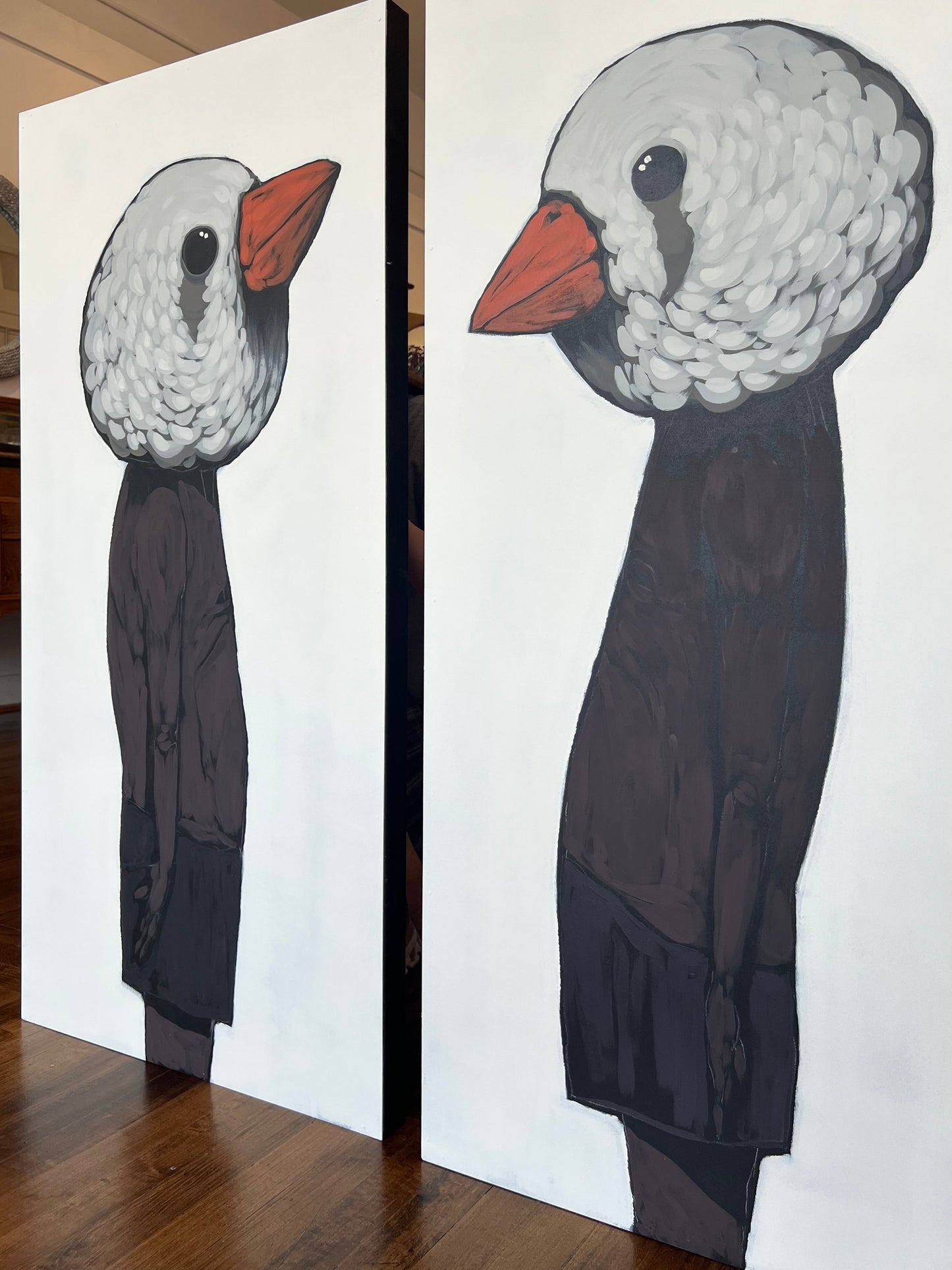 "The Finches" Diptych - Original Work