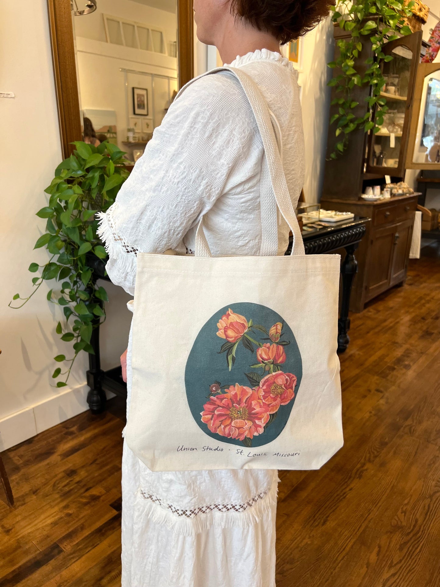 "Peonies" - Tote