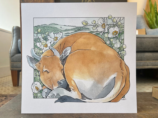 "Sleeping Cow" - Print