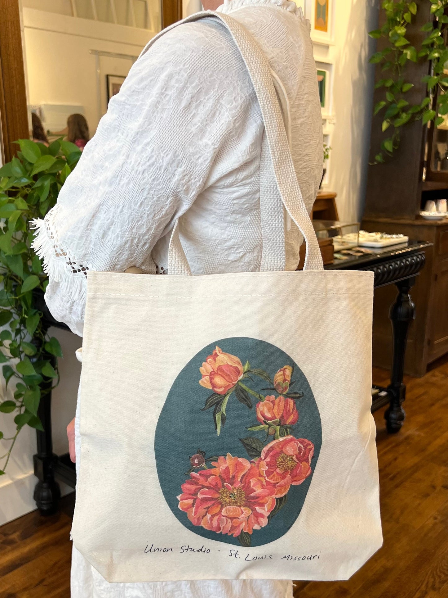 "Peonies" - Tote