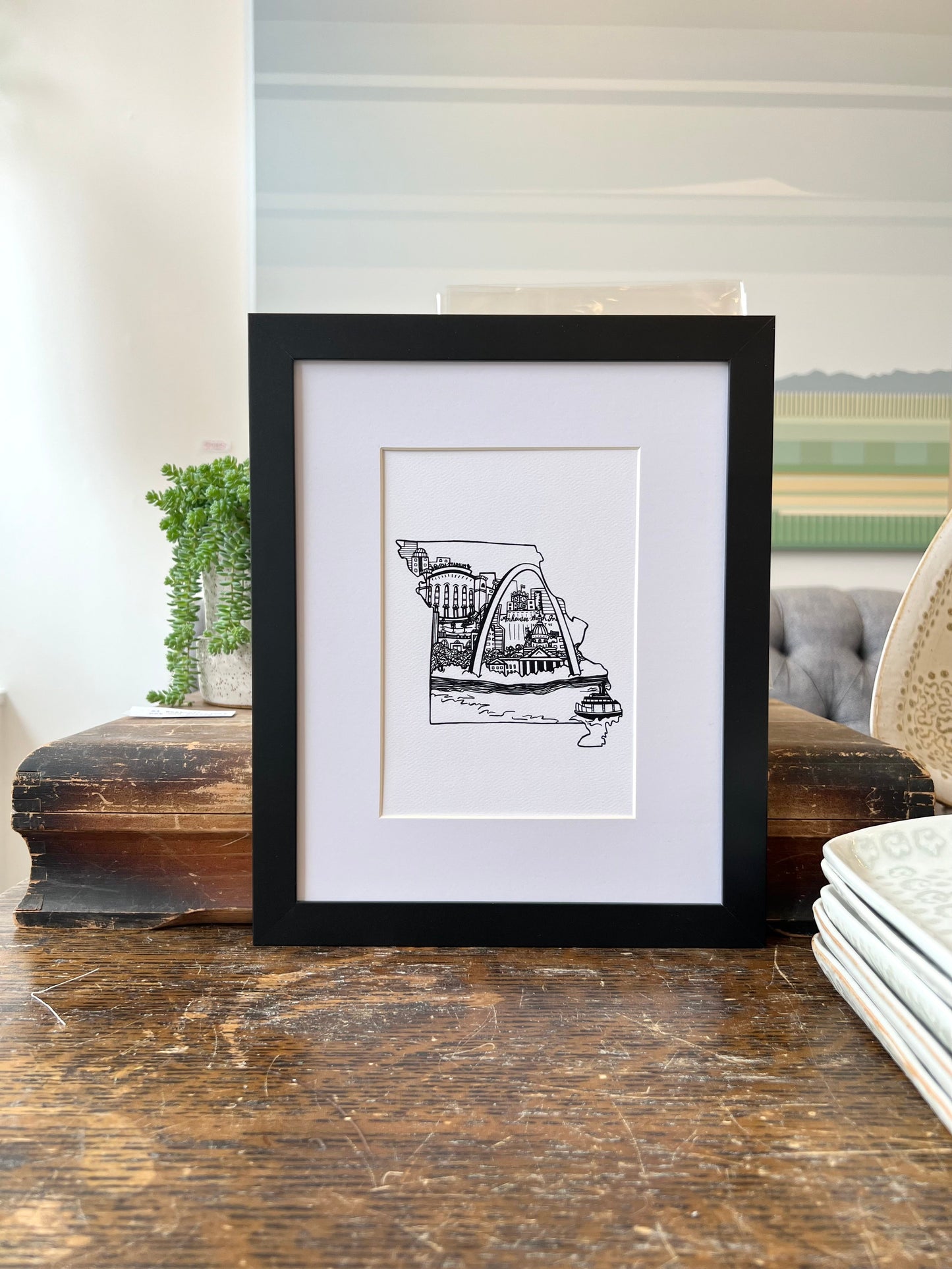 St. Louis Framed Print - Black