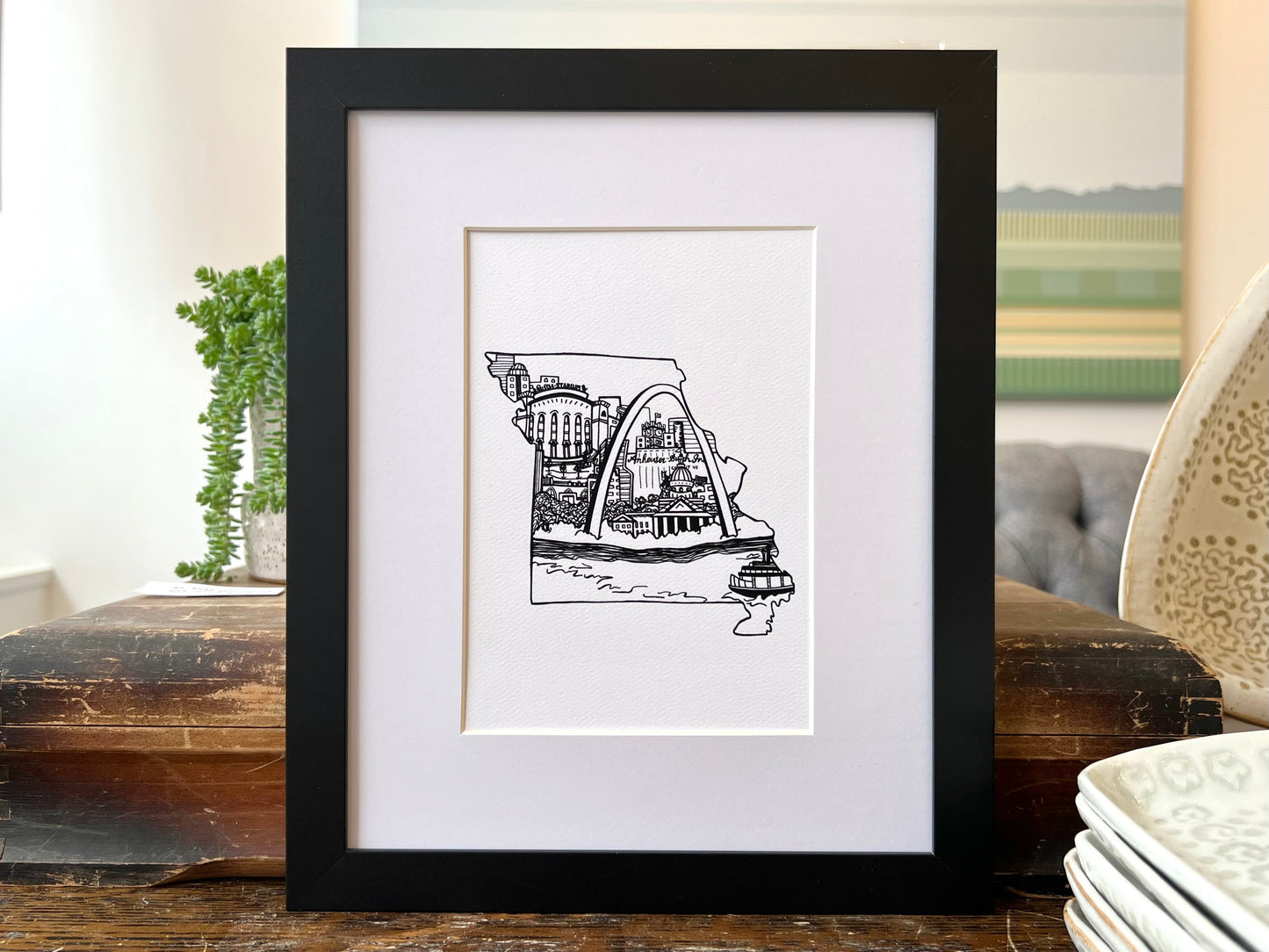 St. Louis Framed Print - Black